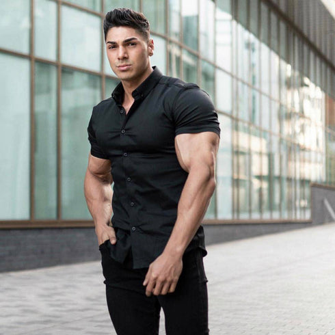 Muscle Men's Fitness Shirt Short-Sleeved